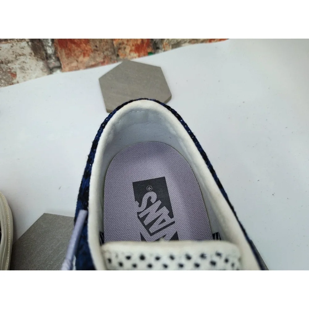 Vans Vault LX Old Skool 36 EK Cheetah Navy Blue Black Knit Men Sz 9.5 Premium